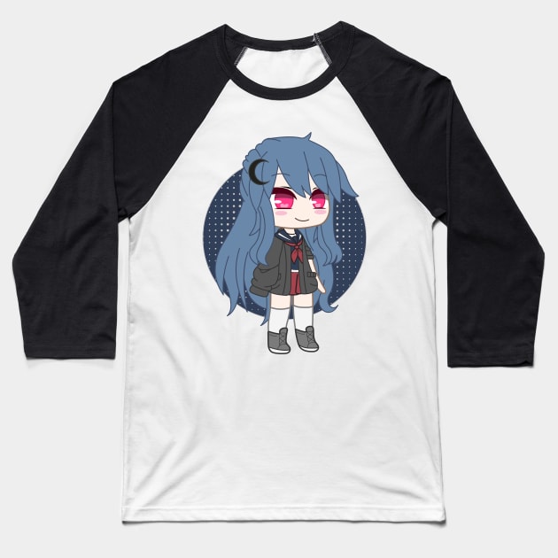 Gacha Life - Cute School Girl in uniform Baseball T-Shirt by UwU Kitty